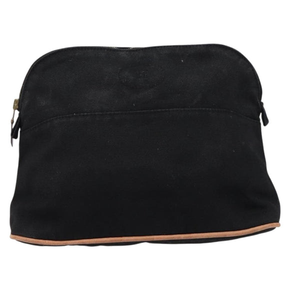 HERMES Bolide Pouch Canvas 3 Set Black Orange Pink Auth BA17095