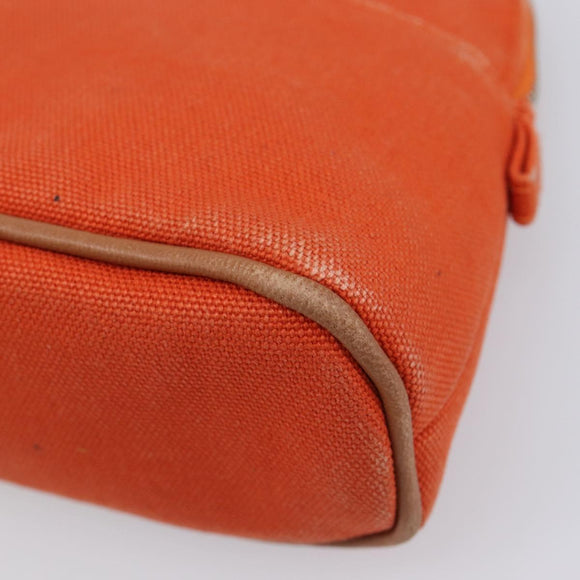 HERMES Bolide Pouch Canvas 3 Set Black Orange Pink Auth BA17095