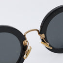 Miu Miu Sunglasses Metal Black Gold Auth BA17096-13