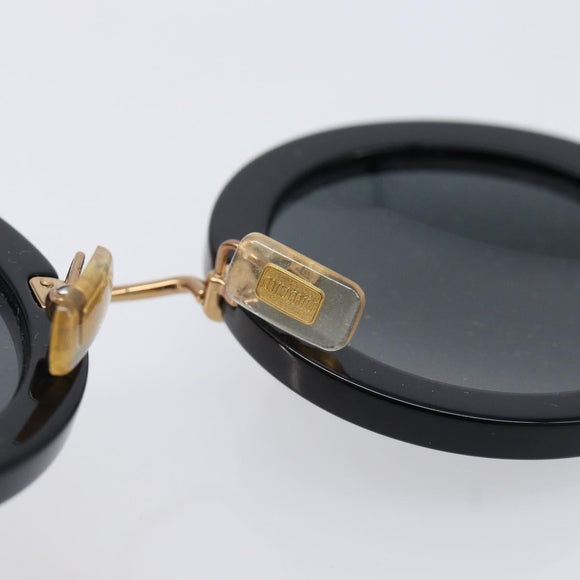 Miu Miu Sunglasses Metal Black Gold Auth BA17096