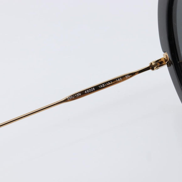 Miu Miu Sunglasses Metal Black Gold Auth BA17096