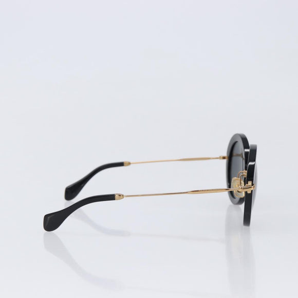 Miu Miu Sunglasses Metal Black Gold Auth BA17096