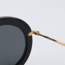 Miu Miu Sunglasses Metal Black Gold Auth BA17096-9