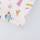HERMES Petit Chartier Clutch Bag Canvas White Silver Auth BA17106-10