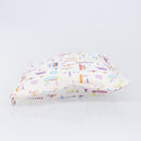 HERMES Petit Chartier Clutch Bag Canvas White Silver Auth BA17106-5
