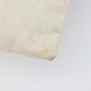 HERMES BAIN Pouch Canvas White Black Auth BA17107-10