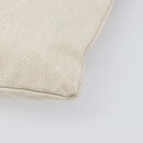 HERMES BAIN Pouch Canvas White Black Auth BA17107-8