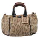 Chloe Etel Hand Bag Leather 2way Beige Gold Auth BA17109-2