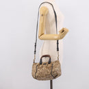 Chloe Etel Hand Bag Leather 2way Beige Gold Auth BA17109-25