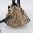 Chloe Etel Hand Bag Leather 2way Beige Gold Auth BA17109-5