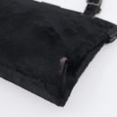 PRADA Hand Bag Harako leather Black Silver Auth BA17112-10