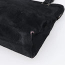 PRADA Hand Bag Harako leather Black Silver Auth BA17112-12