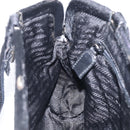 PRADA Hand Bag Harako leather Black Silver Auth BA17112-18