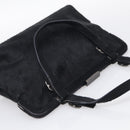PRADA Hand Bag Harako leather Black Silver Auth BA17112-6