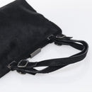 PRADA Hand Bag Harako leather Black Silver Auth BA17112-7