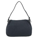 FENDI Mamma Baguette Shoulder Bag cotton Gray Auth BA17114A-3