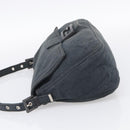 FENDI Mamma Baguette Shoulder Bag cotton Gray Auth BA17114A-4