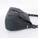FENDI Mamma Baguette Shoulder Bag cotton Gray Auth BA17114A-5