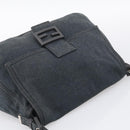 FENDI Mamma Baguette Shoulder Bag cotton Gray Auth BA17114A-6