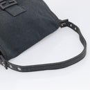 FENDI Mamma Baguette Shoulder Bag cotton Gray Auth BA17114A-7