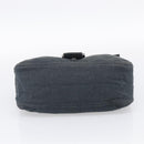 FENDI Mamma Baguette Shoulder Bag cotton Gray Auth BA17114A-9