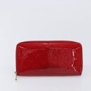 LOUIS VUITTON Monogram Vernis Pouch Wallet 3 Set Red LV Auth BA17115-17