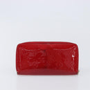 LOUIS VUITTON Monogram Vernis Pouch Wallet 3 Set Red LV Auth BA17115-18