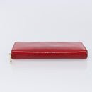 LOUIS VUITTON Monogram Vernis Pouch Wallet 3 Set Red LV Auth BA17115-22