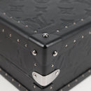 LOUIS VUITTON Monogram Shadow Clutch box Clutch Bag Black M12876 LV Auth BA1720SM-15