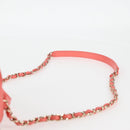 CHANEL Matelasse COCO Mark Vanity Bag Lamb Skin 2way Pink Gold CC Auth BA1724M-16