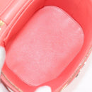CHANEL Matelasse COCO Mark Vanity Bag Lamb Skin 2way Pink Gold CC Auth BA1724M-9