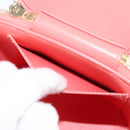 CHANEL Matelasse COCO Mark Vanity Bag Lamb Skin 2way Pink Gold CC Auth BA1724M-29