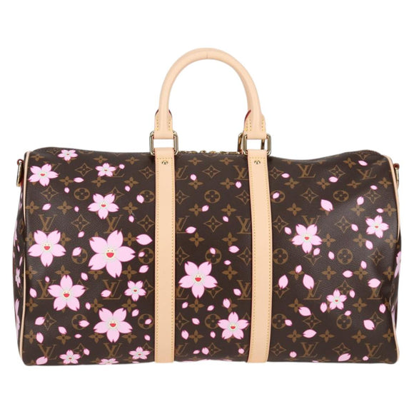 LOUIS VUITTON Cherry Blossom TM Keepall Bandouliere 45 Bag M13752 Auth BA1732SM