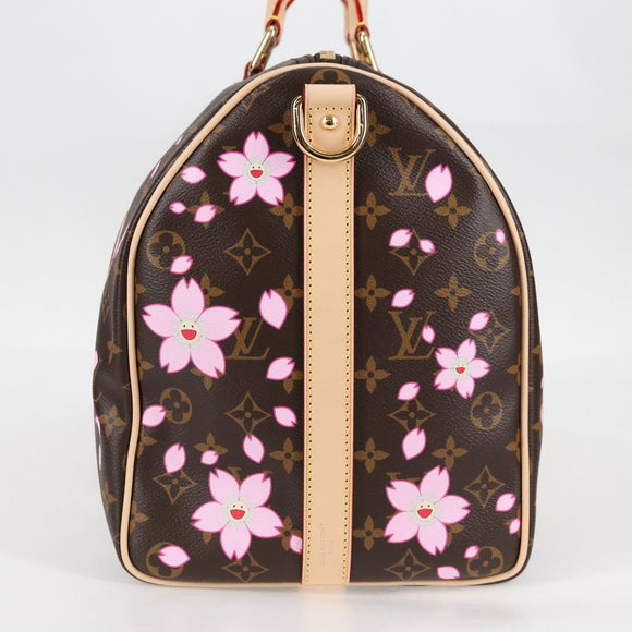 LOUIS VUITTON Cherry Blossom TM Keepall Bandouliere 45 Bag M13752 Auth BA1732SM