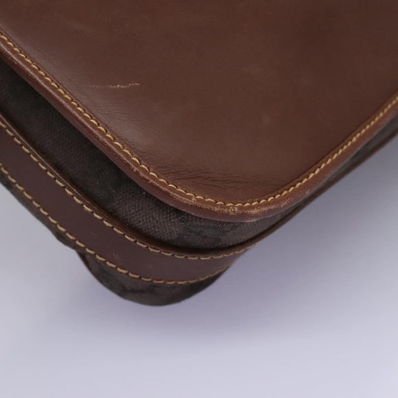 GUCCI GG Canvas Shoulder Bag Brown Gold 001 261 0613 Auth BA1734