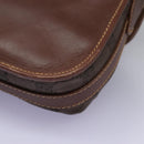 GUCCI GG Canvas Shoulder Bag Brown Gold 001 261 0613 Auth BA1734-14