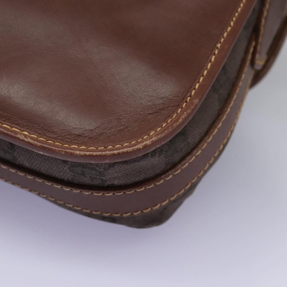 GUCCI GG Canvas Shoulder Bag Brown Gold 001 261 0613 Auth BA1734