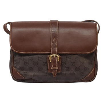 GUCCI GG Canvas Shoulder Bag Brown Gold 001 261 0613 Auth BA1734 - 0