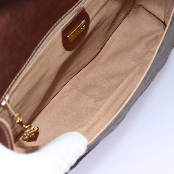 GUCCI GG Canvas Shoulder Bag Brown Gold 001 261 0613 Auth BA1734