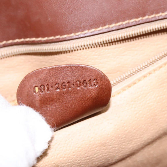 GUCCI GG Canvas Shoulder Bag Brown Gold 001 261 0613 Auth BA1734