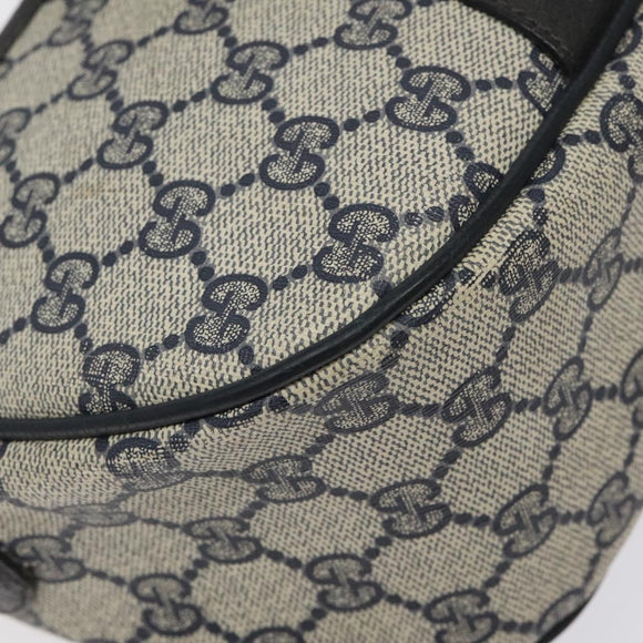 GUCCI GG Supreme Sherry Line Bag PVC Navy Gold Red 89 02 032 Auth BA1735