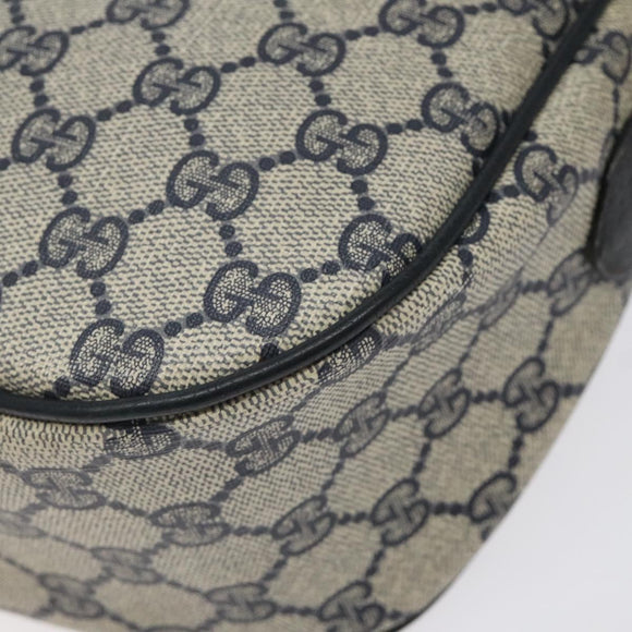 GUCCI GG Supreme Sherry Line Bag PVC Navy Gold Red 89 02 032 Auth BA1735