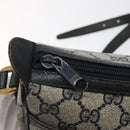 GUCCI GG Supreme Sherry Line Bag PVC Navy Gold Red 89 02 032 Auth BA1735-15