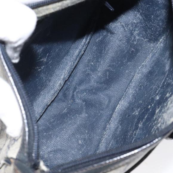 GUCCI GG Supreme Sherry Line Bag PVC Navy Gold Red 89 02 032 Auth BA1735