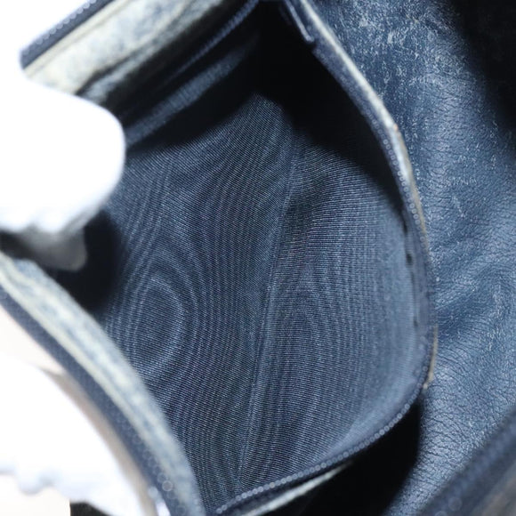 GUCCI GG Supreme Sherry Line Bag PVC Navy Gold Red 89 02 032 Auth BA1735