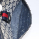 GUCCI GG Supreme Sherry Line Bag PVC Navy Gold Red 89 02 032 Auth BA1735-21