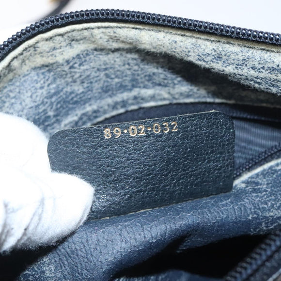 GUCCI GG Supreme Sherry Line Bag PVC Navy Gold Red 89 02 032 Auth BA1735