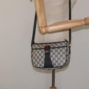 GUCCI GG Supreme Sherry Line Bag PVC Navy Gold Red 89 02 032 Auth BA1735-23