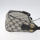 GUCCI GG Supreme Sherry Line Bag PVC Navy Gold Red 89 02 032 Auth BA1735-4