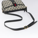 GUCCI GG Supreme Sherry Line Bag PVC Navy Gold Red 89 02 032 Auth BA1735-7
